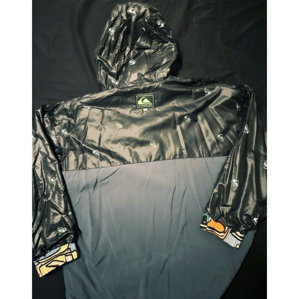Vintage 80s 90s Quiksilver Surf Skate Jacket with Graphic Sleeves RaD & RaRE - Picture 12 of 13